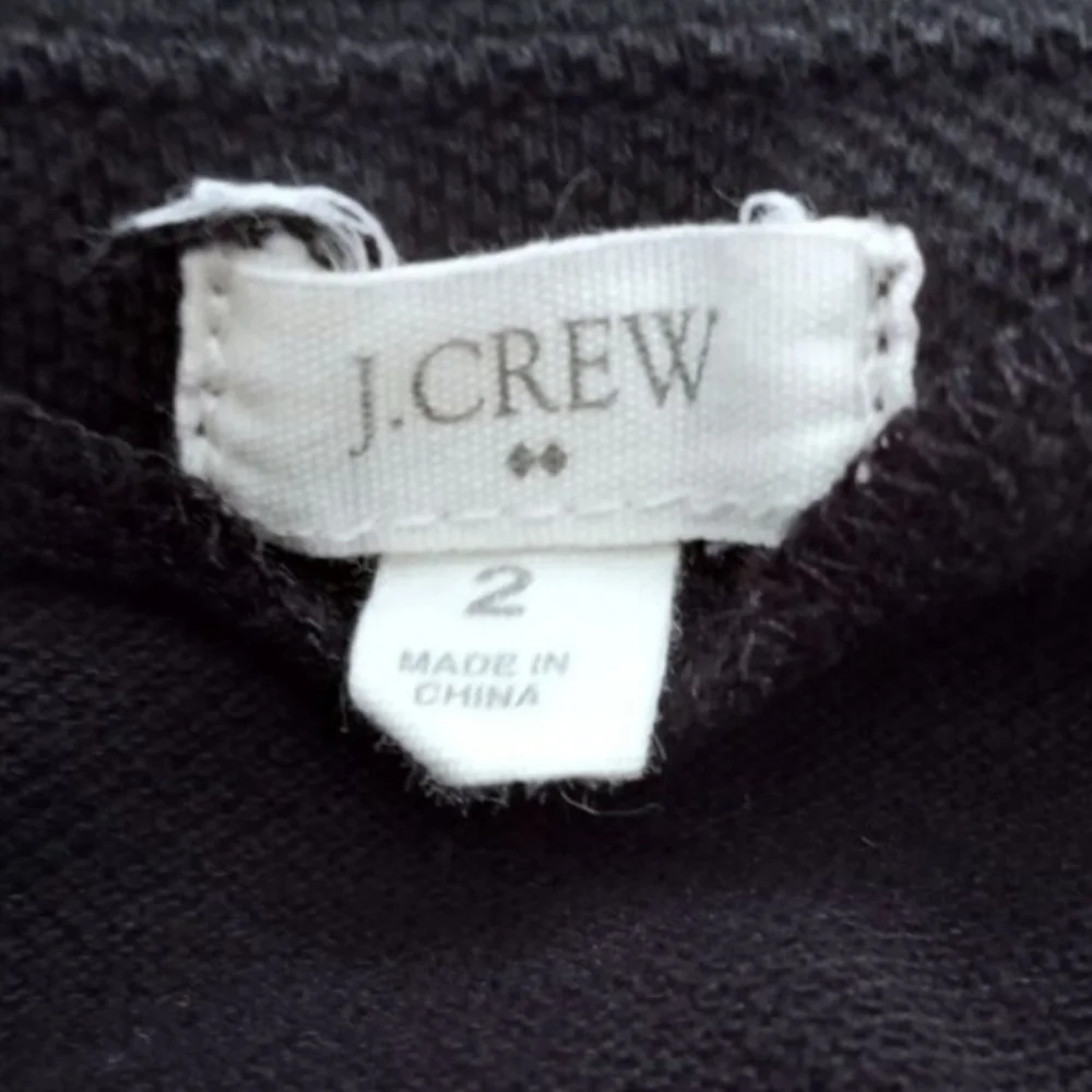J.CREW BLACK RUFFLE DRESS SZ.2 EUC.